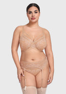 Bramela Renna Holiday Edit Embroidery Pink Lace Underwire Bra-6