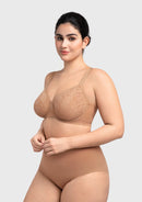 Bramela Auri Seamless Lace Support Bra Full Coverage Underwire Comfort Fit-5