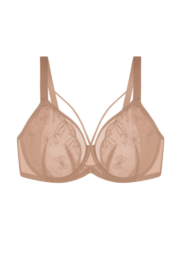 Bramela Renna Holiday Edit Embroidery Red Underwire Bra
