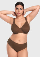 Bramela Joan Comfortzone Soft T-Shirt Full Coverage Unlined Unpadded Underwire Plus Size Minimizer Bra Everyday Bra-5