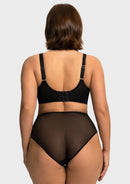 Bramela Petalia Plus Size Seamless Lace Underwire Balconette Demi No Padded Bra with High Elastic Fabric Delicate Lace Trim Cutout & Adjustable Straps-14