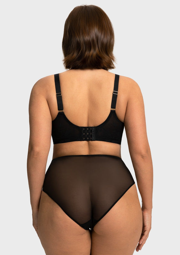 Bramela Petalia Plus Size Seamless Lace Underwire Balconette Demi No Padded Bra with High Elastic Fabric Delicate Lace Trim Cutout & Adjustable Straps