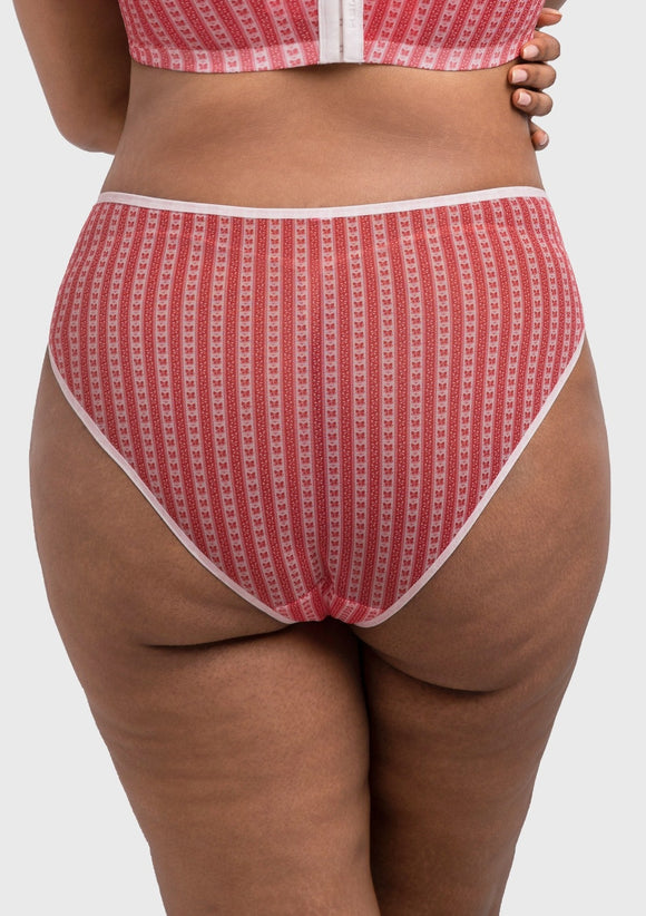 Bramela Christmas Holiday Edit Printed Mesh Panty Breathable Soft Full Coverage Comfort Fit