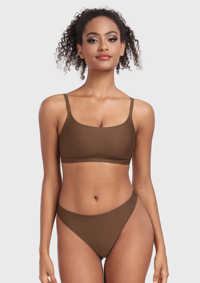 Wireless Seamless Comfort Bralette Cami Unlined Sports Bra Breathable - 0