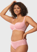 Starry Night Lightly Lined Lightly Padded Plus Size Pink Balconette Bra-2