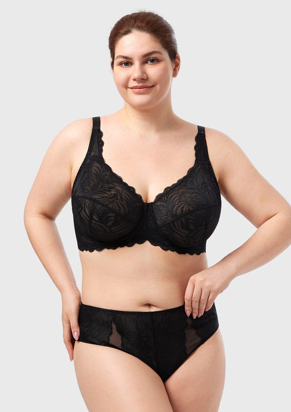 Bramela Grace Lace Bra Full Coverage Sexy Lift Comfortable