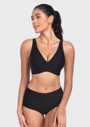 Deep V Seamless Bra Wireless Lift Breathable Perforated Foam Cups-7