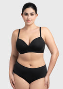 Comfortable Wireless Push Up Plunge Bra with Padded V Lift-6