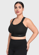 Bramela PowerMove High Support Zip Front Sports Bra Wireless No Bounce Adjustable Wide Straps-6
