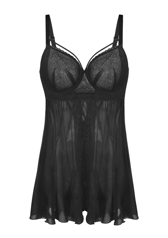Romantic Lace Underwire Babydoll for Special Nights