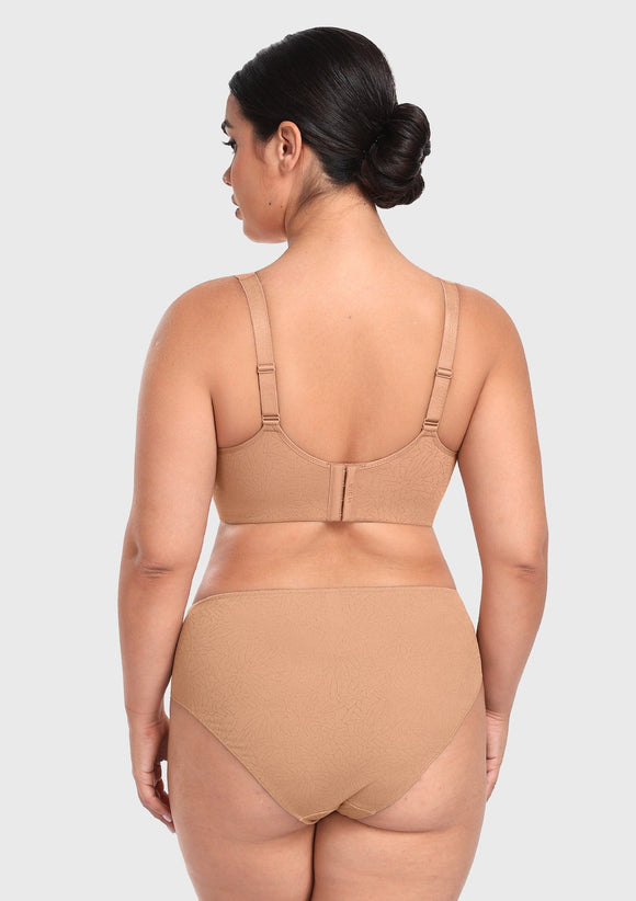 Bramela Joan Comfortzone Soft T-Shirt Full Coverage Unlined Unpadded Underwire Plus Size Minimizer Bra Everyday Bra