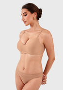 Bramela Ada Buttery Soft V-Neck Wireless Comfortable Bra No Underwire Supportive T-shirt Push Up Bralettes Plunge Seamless-11