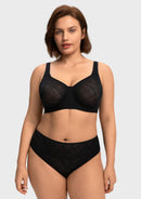 Bramela Skylark Breathable Lightweight Supportive Jacquard Mesh Wide Strap 3/4 Cup Comfort Bra-7
