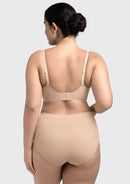 Comfortable Wireless Push Up Plunge Bra with Padded V Lift-4