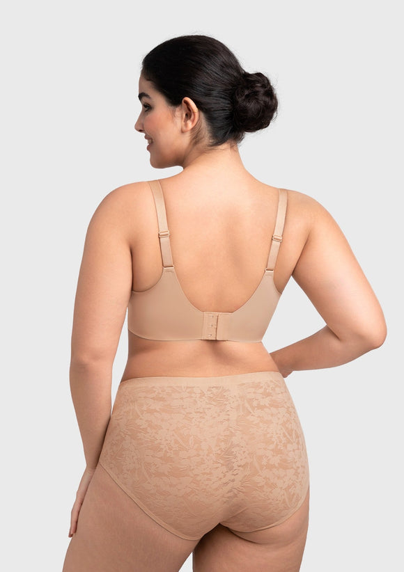Bramela Auri Seamless Lace Support Bra Full Coverage Underwire Comfort Fit