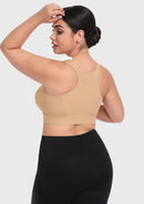 Bramela PowerMove High Support Zip Front Sports Bra Wireless No Bounce Adjustable Wide Straps-11