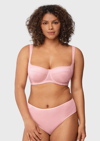 Starry Night Lightly Lined Lightly Padded Plus Size Pink Balconette Bra
