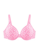 Bramela Leopard wild Unlined Plus Size Breathable Soft Mesh No Padding Underwire Bra-15