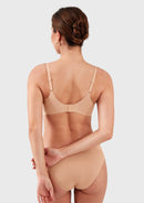 Bramela Ada Buttery Soft V-Neck Wireless Comfortable Bra No Underwire Supportive T-shirt Push Up Bralettes Plunge Seamless-7