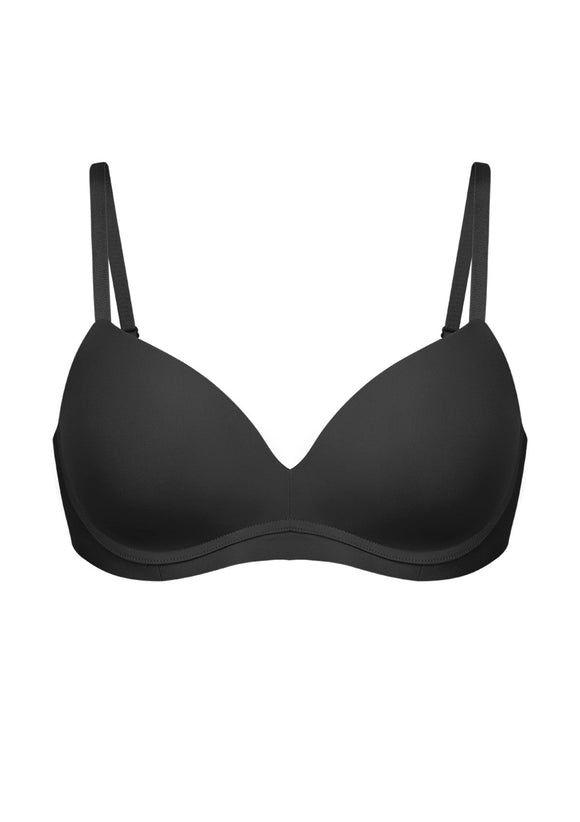 Comfortable Wireless Push Up Plunge Bra with Padded V Lift