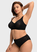 Bramela Skylark Breathable Lightweight Supportive Jacquard Mesh Wide Strap 3/4 Cup Comfort Bra-9