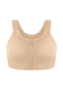 Bramela PowerMove High Support Zip Front Sports Bra Wireless No Bounce Adjustable Wide Straps-12