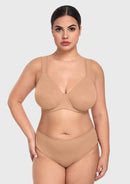 Bramela Joan Comfortzone Soft T-Shirt Full Coverage Unlined Unpadded Underwire Plus Size Minimizer Bra Everyday Bra-1