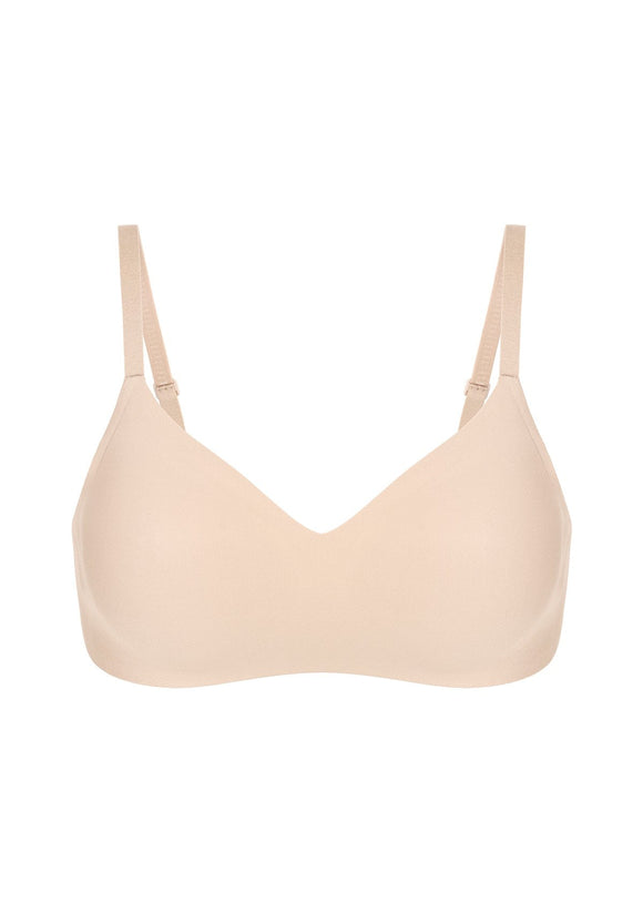 Bramela Ada Buttery Soft V-Neck Wireless Comfortable Bra No Underwire Supportive T-shirt Push Up Bralettes Plunge Seamless