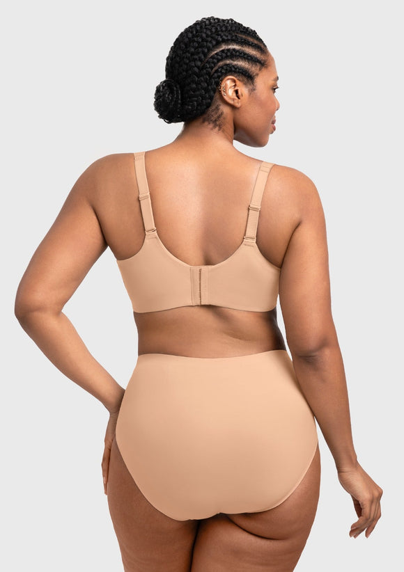 Bramela Miya SoftSense Comfort Lightly Lined T-shirt Back Smoothing Underwire Plus Size Bra Everyday Bra