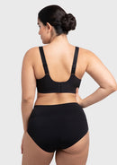 Songful Plus Size Seamless Wireless Supportive Full Coverage Mesh Crossover Bra-4