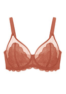 Bramela Mermaid Scales Lace Beige Brown Unlined Bra-18