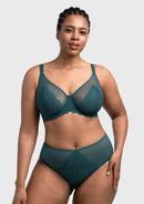 Bramela Mermaid Scales Lace Beige Brown Unlined Bra-20