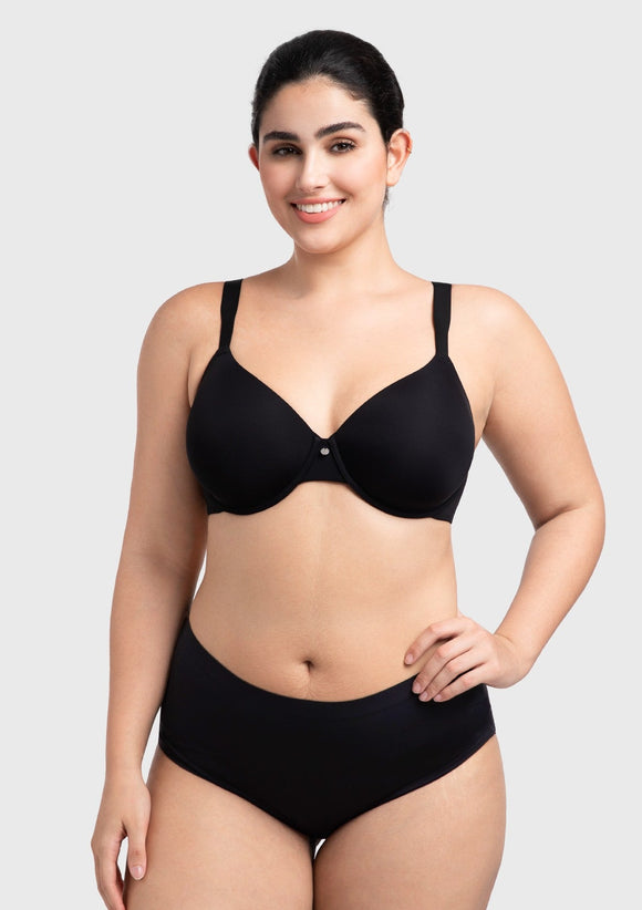 Bramela Miya SoftSense Comfort Lightly Lined T-shirt Back Smoothing Underwire Plus Size Bra Everyday Bra