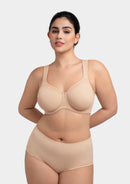 Bramela Alina Full Coverage Underwire Bra Plus Size Supportive Unlined Adjustable Strap Comfort Fit T-Shirt Style-9
