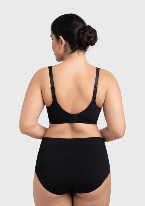Bramela Alina Full Coverage Underwire Bra Plus Size Supportive Unlined Adjustable Strap Comfort Fit T-Shirt Style