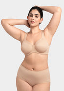 Bramela Alina Full Coverage Underwire Bra Plus Size Supportive Unlined Adjustable Strap Comfort Fit T-Shirt Style-7
