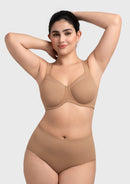 Bramela Alina Full Coverage Underwire Bra Plus Size Supportive Unlined Adjustable Strap Comfort Fit T-Shirt Style-1