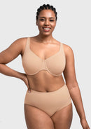 Full Coverage Plus Size T-Shirt Bra with Silky Satin Feel-1