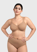 Bramela Alina Full Coverage Underwire Bra Plus Size Supportive Unlined Adjustable Strap Comfort Fit T-Shirt Style-2