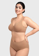Bramela Esme Minimizer Bras for Women Plus Size Full Coverage No Padding Unlined T Shirt Bra Seamless Underwire Cool Comfort Daily Bras-3