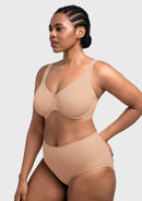 Full Coverage Plus Size T-Shirt Bra with Silky Satin Feel-3