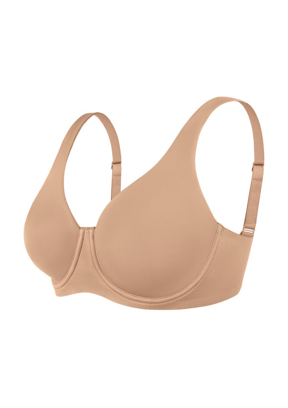 Bramela Esme Minimizer Bras for Women Plus Size Full Coverage No Padding Unlined T Shirt Bra Seamless Underwire Cool Comfort Daily Bras