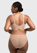 Bramela Leopard wild Unlined Plus Size Breathable Soft Mesh No Padding Underwire Bra-7
