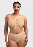Full Coverage Plus Size T-Shirt Bra with Silky Satin Feel-2
