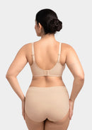 Bramela Alina Full Coverage Underwire Bra Plus Size Supportive Unlined Adjustable Strap Comfort Fit T-Shirt Style-11