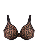 Bramela Leopard wild Unlined Plus Size Breathable Soft Mesh No Padding Underwire Bra-4