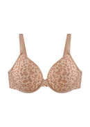 Bramela Leopard wild Unlined Plus Size Breathable Soft Mesh No Padding Underwire Bra-12